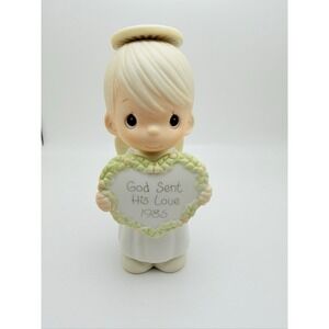 1985 PRECIOUS MOMENTS  "God Sent His Love"  15881  ANNUAL EDITION  Dove stamp